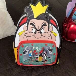 LOUNGEFLY QUEEN OF HEARTS VILLAIN Backpack NWT